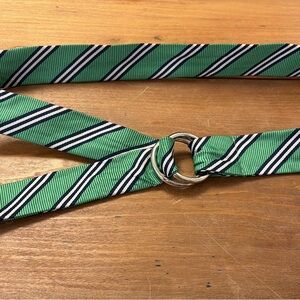 Brooks Brothers Green Striped Belt